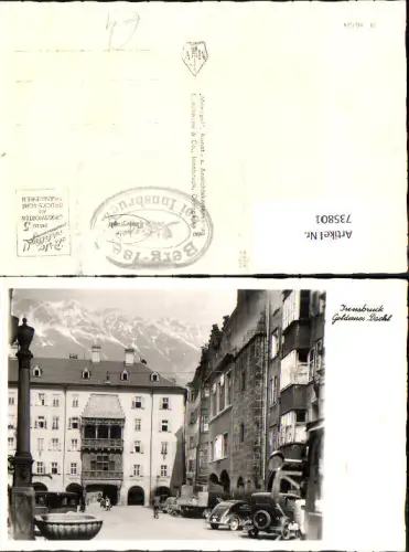 735801 Foto AK Innsbruck Goldenes Dachl Automobil Oldtimer