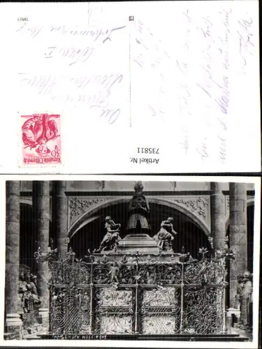 735811 Foto AK Innsbruck Hofkirche Inneres Sarkophag