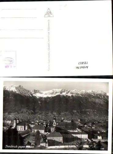 735817 Foto AK Innsbruck gegen Norden