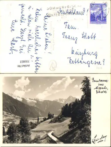 735822 Foto AK Innsbruck Panorama v. Hippach Zillertal pub Hans Hruschka 1450