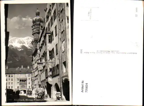 735824 Foto AK Innsbruck Herzog-Friedrichstraße Goldenes Dachl