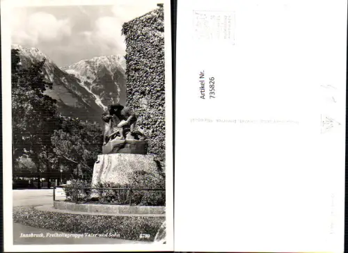 735826 Foto AK Innsbruck Freiheitsgruppe Vater und Sohn