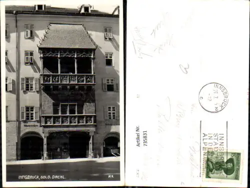 735831 Foto AK Innsbruck Goldenes Dachl