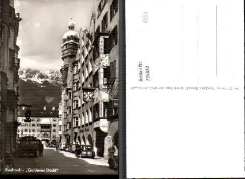 735832 Foto AK Innsbruck Goldenes Dachl Automobile Oldtimer