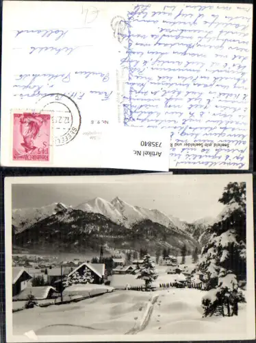 735840 Foto AK Seefeld mit Seefelder u. Reither Spitze im Winter