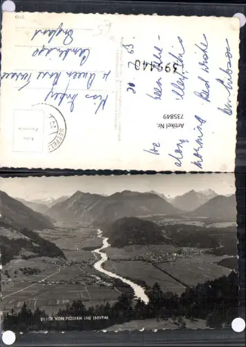 735849 Foto AK Blick von Mösern ins Inntal Telfs