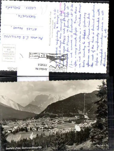 735853 Foto AK Seefeld in Tirol Gschwandtkopflift Sessellift