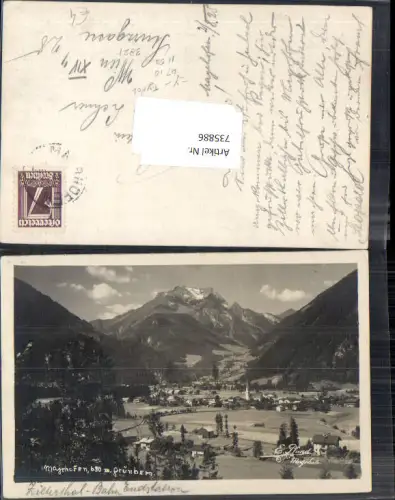 735886 Foto AK Mayrhofen mit Grünberg Zillertal