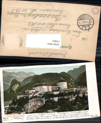 735897 Veste Goldeck Kufstein Stempel