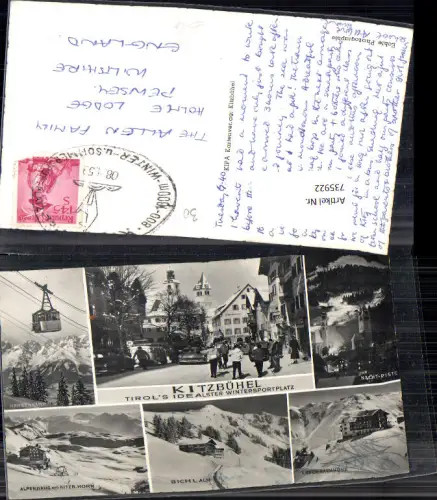 735922 Mehrbild AK Kitzbühel Nachtpiste Wintersport Hahnenkamm Seilbahn Gondel Bichlalm