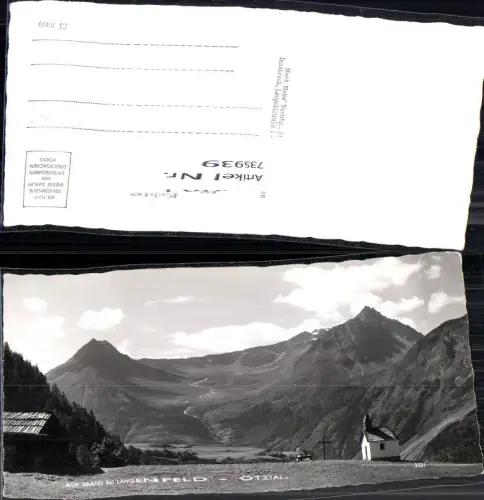 735939 Foto AK Auf Brand b. Längenfeld Ötztal Kirchlein Kreuz