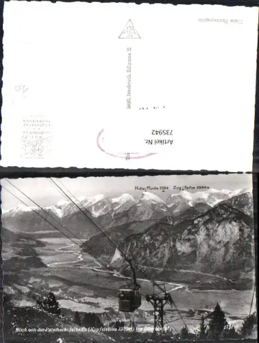 735942 Foto AK Innsbruck Patsch Blick von der Patscherkofelbahn ins Oberinntal Seilbahn Gondel