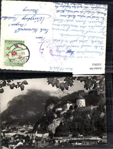 735953 Foto Ak Kufstein mit Festung u. Kaisergebirge