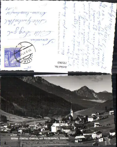 735963 Foto AK Sillian mit Sarlkofel Ansicht mit Kirche