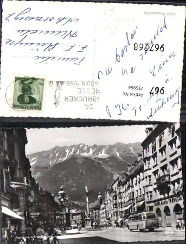 735966 Foto AK Innsbruck Maria Theresienstraße Bus Postbus