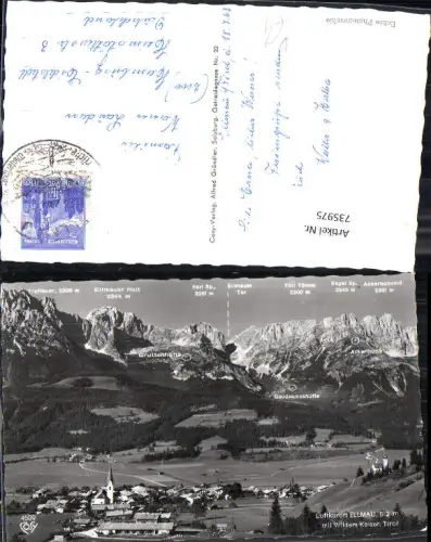735975 Foto AK Ellmau in Tirol mit Wildem Kaiser pub Cosy 4509