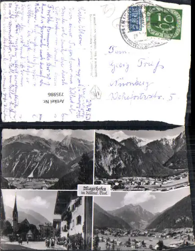 735986 Mehrbild AK Mayrhofen Zillertal Ansichten