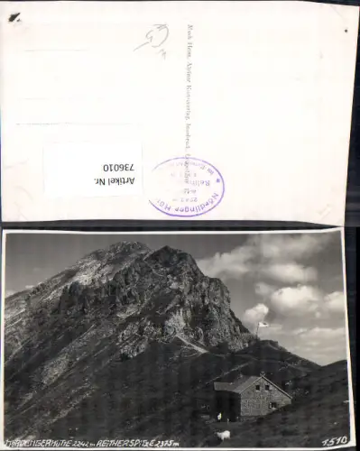 736010 Foto AK Nördlinger Hütte Reitherspitze Reith b. Seefeld in Tirol