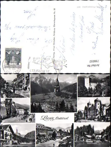 736032 Mehrbild AK Lienz Osttirol Zettersfeld-Bahn Stadtplatz Schloss Bruck