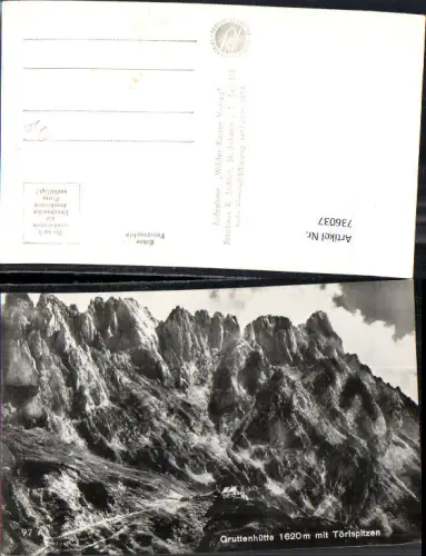 736037 Foto AK Gruttenhütte mit Törlspitzen Ellmau