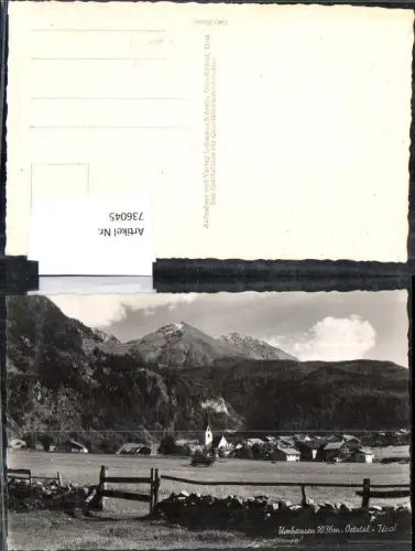 736045 Foto AK Umhausen Ötztal Ansicht mit Kirche