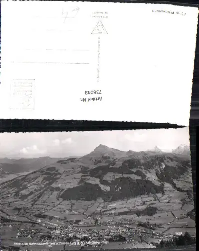 736078 Foto AK Blick vom Hahnenkamm auf Kitzbühel mit Kitzbühler Horn
