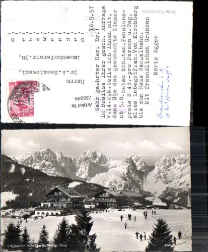 736049 Foto AK Berggasthof Maierl b. Kirchberg in Tirol im Winter Wintersport