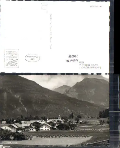 736058 Foto AK Forchach Ansicht mit Kirche Blick mit Hahnenkamm Gaichtspitze