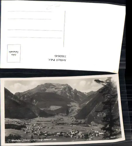 736066 Foto AK Mayrhofen im Zillertal mit Grünberg