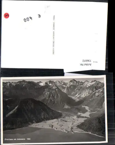 736072 Foto AK Pertisau a. Achensee von oben gesehen