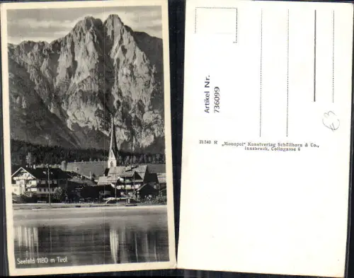 736099 Seefeld in Tirol Ansicht mit Kirche