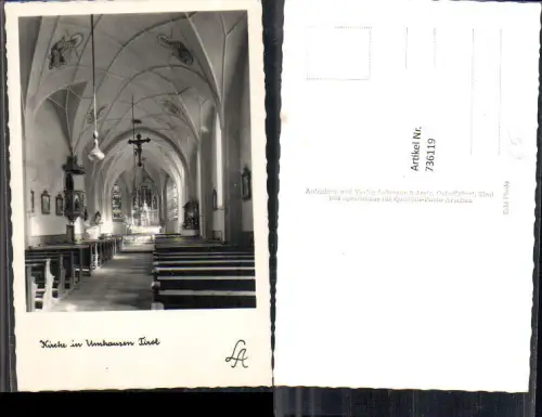 736119 Foto AK Kirche in Umhausen Tirol Inneres