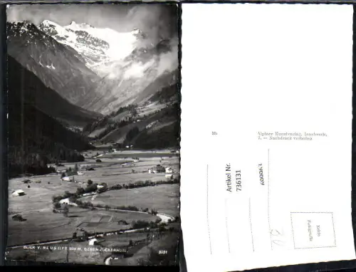 736131 Foto AK Blick von Neustift im Stubaital geg. Zuckerhütl