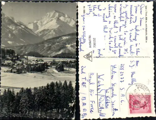 736132 Foto AK Innsbruck Igls mit Habicht im Winter