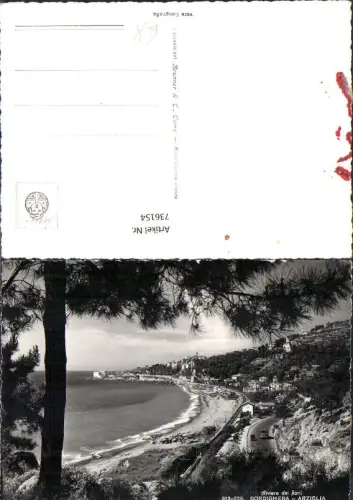 736154 Foto AK Riviera dei Fiori Bordighera Arziglia Strand Küste Italy