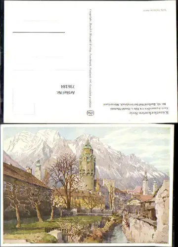 736184 REPRO Künstler AK Edo Handel Mazzetti Hall bei Innsbruck Münzerturm
