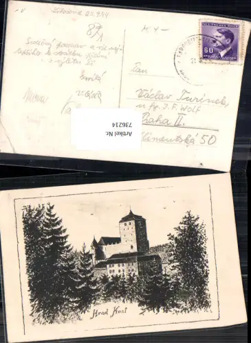 736214 Künstler AK Hrad Kost Podkost bei Libosovice Dobsice Sobotka Jicin