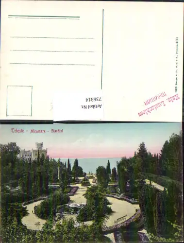 736314 Trieste Triest Miramare Giardini Garten pub Stengel e Co. 4171