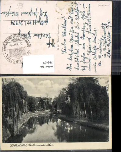 736409 Wolfenbüttel Partie a. d. Oker Bäume Birken Landschaft
