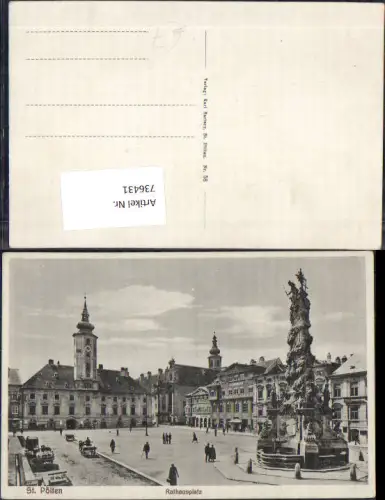 736431 St Pölten Rathausplatz Brunnen