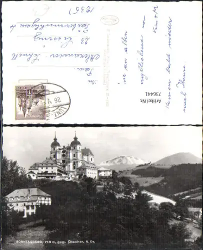 736441 Foto AK Sonntagberg Basilika geg. Ötscher Rosenau am Sonntagberg