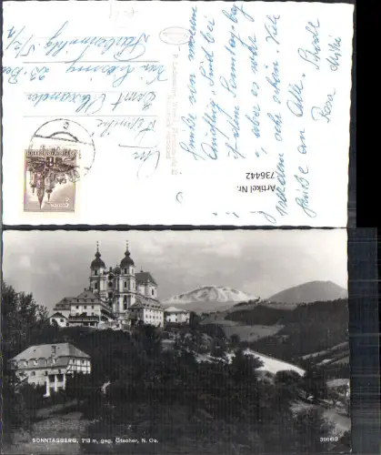 736442 Foto AK Sonntagberg Basilika geg. Ötscher Rosenau am Sonntagberg