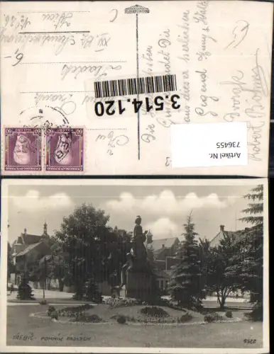 736455 Foto AK Trebic Pomnik Padlych Czech Republic