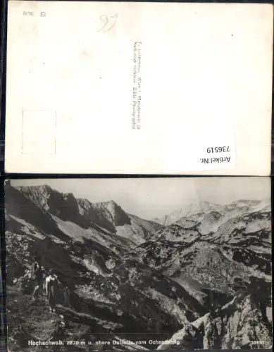 736519 Foto AK Thörl Hochschwab Obere Dullwitz vom Ochsensteig Paar Tracht Wandern