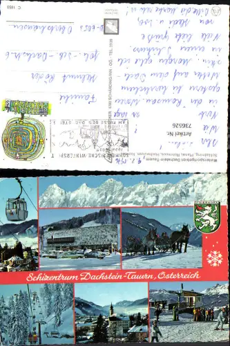736526 Mehrbild AK Dachstein-Tauern Schladming Planai Rohrmoos Hochwurzen Pferdeschlitten Wintersport