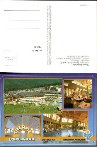 736535 Mehrbild AK Loipersdorf Therme Ansichten Hallenbad Restaurant