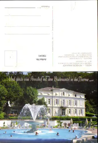 736541 Bad Gleichenberg Hotel Pension Annahof Schwimmbad Springbrunnen