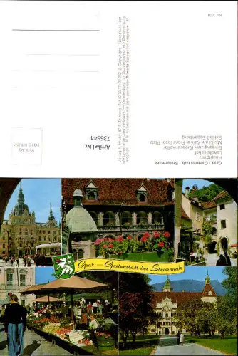 736544 Mehrbild AK Graz Hauptplatz Landhaushof Schloss Eggenberg