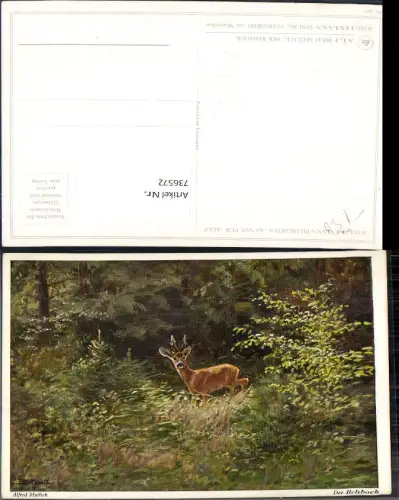 736572 Künstler AK Alfred Mailick Der Rehbock Wild Jagd