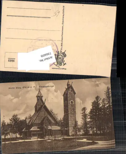 736609 Riesengebirge Schlesien Kirche Wang Hirschberg Karpacz Krummhübel